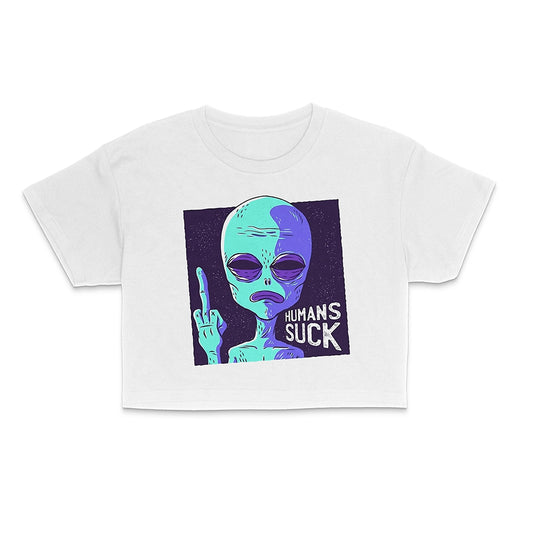 Humans Suck Crop Top - DOMAJA